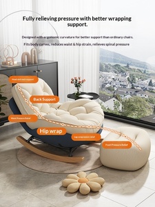 <span class=keywords><strong>Poltrona</strong></span> a <span class=keywords><strong>Dondolo</strong></span> in Velluto Stile Europeo Moderno con Design a Pressione Zero, Comoda <span class=keywords><strong>Poltrona</strong></span> Imbottita <span class=keywords><strong>per</strong></span> Allattamento, <span class=keywords><strong>per</strong></span> Casa, Camera da Letto, Hotel - Product Image 2