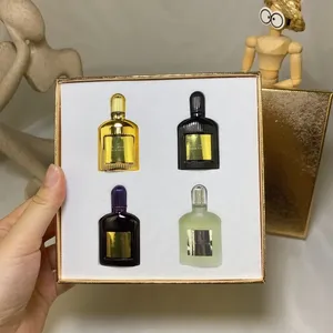 Bán buôn chất lượng tốt nhất mang nhãn hiệu Tom Nước hoa Bộ quà tặng cho nam giới Cologne 4*7.5ml Q bốn-mảnh Nước hoa thiết lập lâu dài hương thơm