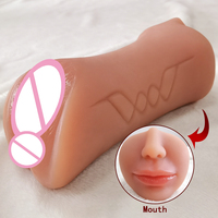 YQ Masturbador Masculino de TPE con Tacto de Piel Real sin Deformación, 7.48in, Vagina de Bolsillo para Juguetes Sexuales para Adultos 18+