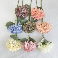 Bunga Hydrangea Sutra Buatan Tangan Satu Tangkai Besar, Lukisan Minyak, Dekorasi Rumah, Pernikahan, Auditorium, Hiasan Bunga