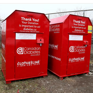 Outdoor Waste Bin Steel Disassembled Recycle Old Clothing Shoes Books Outdoor Donation Bins