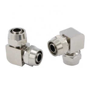 Phụ Kiện Không Khí Khí Nén <span class=keywords><strong>2</strong></span> Cách Khuỷu Tay 90 Độ Brass Nickle Mạ Đẩy Trong Kết Nối Nhanh Chóng Brass Khí Nén Phụ Kiện Đường Ống - Product Image 4