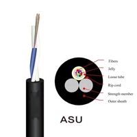Cable de Comunicación de Fibra Óptica Mini ADSS Monomodo ASU 80 100m G652D PVC, Rollo de 2km