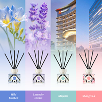AUQA BLANCE 110ml Lavender Dream Home Fragrance Reed Diffuser Set 6 Vines Eco-Friendly Glass Bottle Long Lasting Perfume Oil