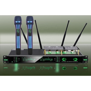 Micrófono inalámbrico UHF IR de 2 canales con tubo electrónico, nuevo diseño, 4 Uds., con cambio de color, para Bar, <span class=keywords><strong>restaurante</strong></span>, hogar - Product Image 2