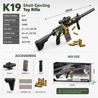 K19 98CMM416 Pistolet à balles molles manuel camouflage avec éjection de douilles, jouet interactif d'aventure en plein air pour enfants