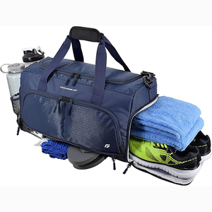 Échantillon gratuit, sac de sport pliable personnalisé avec logo en gros, sac de sport pour femmes et hommes, imperméable, sac de voyage 62L, sac de sport rose - Product Image 3