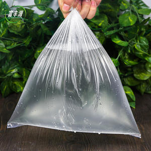 Customizable Square Bottom HDPE Clear Plastic Bag Recycled Materials Hot Stamping Custom Logo for Baby Food <b>Noodles</b> Packaging - Product Image 2