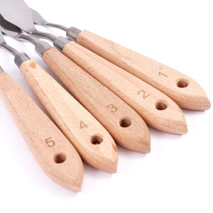 Cuchillo para mezclar colores FOSKA con mango de madera cómodo de agarrar y hojas de acero inoxidable resistentes a la corrosión para pintura - Product Image 4