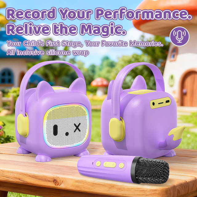 Mini Wireless Karaoke Speaker with Microphone Home Party Speaker for Child