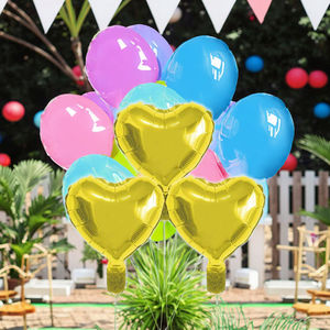 3 Happy Birthday 10in Ballons en aluminium perlé avec cœur en or pour les décorations de fête pour l'obtention du diplôme Fête des mères Nouvel An - Product Image 2