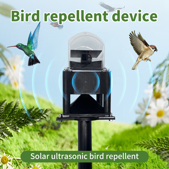 IP55 Grade Waterproof and Dustproof Intelligent Bird Repelling Device with High-decibel Sound for Driving Away Birds