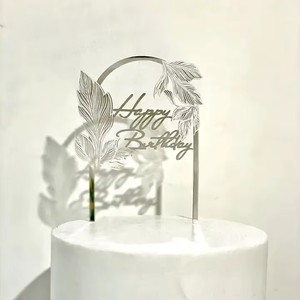Decoración <span class=keywords><strong>de</strong></span> acrílico para tartas <span class=keywords><strong>de</strong></span> <span class=keywords><strong>cumpleaños</strong></span> y bodas al por mayor, inserto vertical para tartas, decoración para hornear, adornos para el Día <span class=keywords><strong>de</strong></span> la Madre - Product Image 4