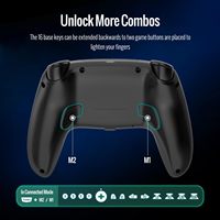 Manchettes de jeu pliables en ABS compatibles PS-5/Pro/Slim/PC, joystick à effet Hall, 9 couleurs de lumière RGB, 4 modes d'éclairage