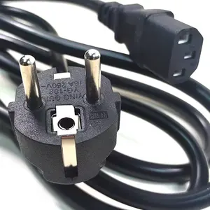 Kabel Daya VDE cee7/7 euro 1.5mm dengan kabel daya c13 cocok untuk penggunaan komputer kabel daya ac