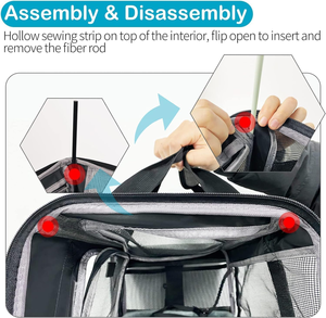 กระเป๋าใส่สัตว์เลี้ยงขนาดเล็กถึงกลาง ยี่ห้อ Wakytu ได้รับการรับรองจาก TSA สะดวกสบายสำหรับการเดินทางทางอากาศ พร้อมหน้าต่างตาข่าย 4 ช่อง - Product Image 2