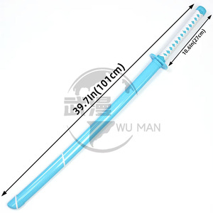 <span class=keywords><strong>Katana</strong></span> Water Hashira <span class=keywords><strong>Tomioka</strong></span> Giyu de 39,7 pouces avec fourreau bleu, lame en bois non affûtée pour cosplay - Product Image 3