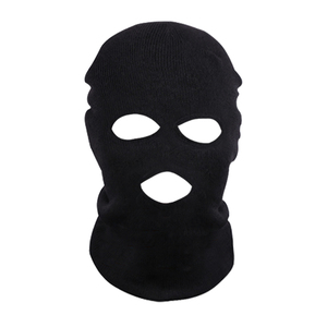 Warm Head Cover Unisex Skiing Winter Proof Riding Mask Three-hole Cap <strong>Wool</strong> Knitted Sports Face Cover off Stock - Product Image 1