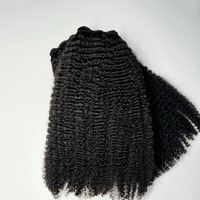 Extensions de cheveux humains vierges Remy mongols super double drawn, bouclés afro 4A-4C, pour femmes noires - Vente en gros, sans pointes fourchues
