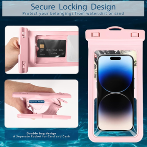 Étui de téléphone portable en PU étanche universel au design de luxe <span class=keywords><strong>avec</strong></span> pochette scellée en PVC transparent - Product Image 5