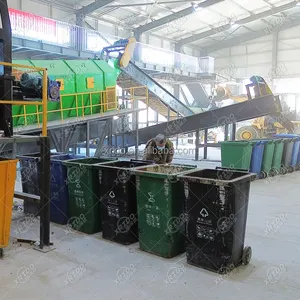 Automatische Gemeentelijk Vast Afval Sorteerlijn Gemeentelijk Afval Recycling Sorteermachine Mobiele Vuilnistrommel Scherm