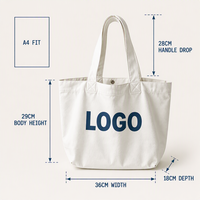 Sac fourre-tout en toile écologique décontracté avec impression personnalisée de couleur et de lettres, option de logo personnalisé pour le shopping, l'école et les voyages