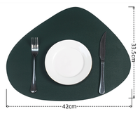 Napperons en PU en forme de coeur classiques napperons antidérapants lavables et résistants à la chaleur pour table de cuisine