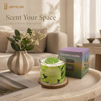 Collection de bougies parfumées pour desserts OEM ODM, bougie artisanale en verre avec parfum personnalisé, bougie cadeau à étiquette privée