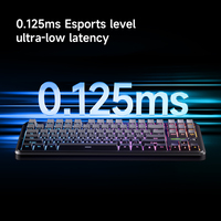 MCHOSE Keyboard mekanis nirkabel K87S, Gaming kabel kustom gigi biru tiga Mode Gasket Full-Key dapat ditukar kantor