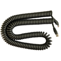 Kabel Ethernet kecepatan tinggi 8P8C Cat8 RJ45, aplikasi Overhead kawat jaringan LAN Spiral pegas konduktor terisolasi PVC
