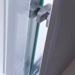 Puerta de Ducha para Hoteles, Vidrio Templado con Marco de Aluminio Cepillado, Puerta <span class=keywords><strong>Corredera</strong></span> Doble para Baño - Product Image 5