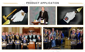 Venta al por mayor de algodón blanco personalizado Iglesia <span class=keywords><strong>Shriner</strong></span> Master Masonic Regalia bordado masón guantes - Product Image 4