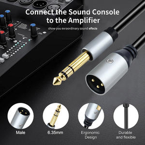 Profesional <span class=keywords><strong>Xlr</strong></span> 3 pines <span class=keywords><strong>a</strong></span> <span class=keywords><strong>Jack</strong></span> 6,5mm <span class=keywords><strong>Cable</strong></span> <span class=keywords><strong>Xlr</strong></span> equilibrado <span class=keywords><strong>Cable</strong></span> de micrófono <span class=keywords><strong>Xlr</strong></span> de aleación de aluminio de alta calidad para guitarra - Product Image 5