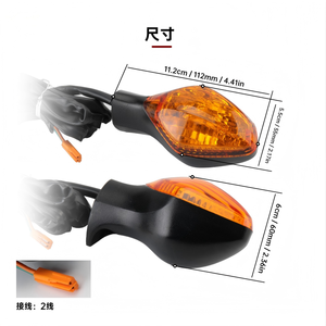 Lampadina Alogena SAVAGE E4 12V per Indicatori di Direzione - Compatibile con <span class=keywords><strong>NC700</strong></span>/CB400 - Lampadina e Paralume Nero/Giallo Trasparente - Product Image 4