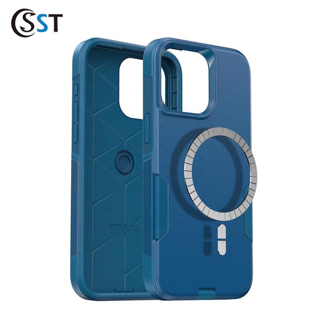 Sports Armor-Style Magnetic Shockproof Anti-Fall Protective Cover Soft TPU+PC Two-In-One Mobile Phone Case for iPhone 13 Pro