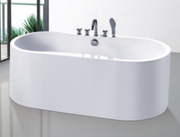 KMRY Matériau Moderne Forme de Bateau Autoportant Pas Cher Salle de Bain Baignoire Autoportante Réversible Baignoire en Acrylique de Haute Qualité