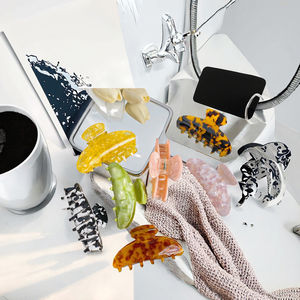 مشبك شعر كبير بتصميم هندسي راقي من كينلينج، مصنوع من الأسيتات، حاصل على شهادة CE وRoHS، مناسب للشعر الكثيف للفتيات - Product Image 3