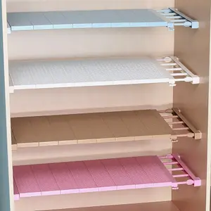 Verstelbare Closet Organizer Opslag Plank Wandmontage Keuken Rack Ruimtebesparend Garderobe Decoratieve Planken Kast Houders