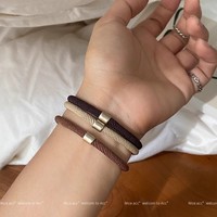 Élastique à cheveux noir en spandex haute élasticité Zunwei pour femmes, style coréen, simple et durable, anneaux pour queue de cheval 5,5 cm