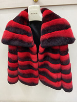 MWFur jaket bulu asli wanita musim dingin dengan kerah besar lengan penuh desain Chinchilla Rex mantel bulu kelinci untuk wanita
