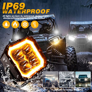 새로운 80W 5인치 LED 드라이빙 라이트 4X4 오프로드 작업 트럭 램프 화이트 DRL IP69 방수 유니버설 피팅 - Product Image 6