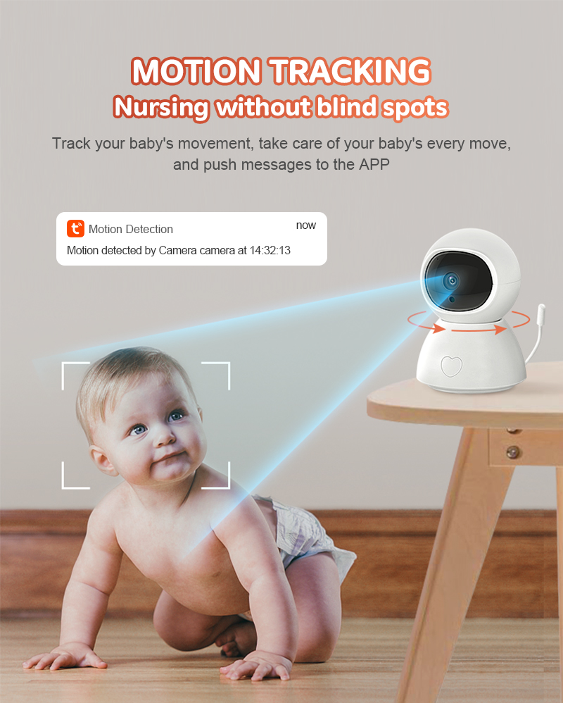New Sound Detection & Real Time Temperature Detecton Bult-in 6 Lullaby Tuya Smart 2.0MP Baby Smart WIFI Camera PST-BM289