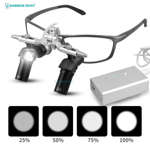 Haute qualité <span class=keywords><strong>5X</strong></span> Ergo Loupes binoculaire loupe optique 350-420mm Distance de travail réglable 5W LED phare machines - Product Image 5