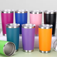 Gobelet isotherme à double paroi en acier inoxydable, sans BPA, écologique, avec logo personnalisé, 600 ml (20 oz), pour bière, eau, café, voyage, voiture