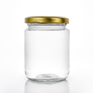 Bán Buôn 16Oz 200Ml Rộng Miệng Lưu Trữ Gia Vị Chai Thủy Tinh Mứt Mật Ong Lọ Trong Bluk Với Kim Loại Có Nắp Đậy - Product Image 1