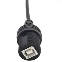 Étanche USB 2.0 B mâle à femelle rond montage sur panneau USB B câble d'extension pour imprimante Scanner tresse blindage