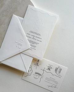 Роскошная бумага на заказ 600 г/м2, благодарственные открытки с конвертом и наклейками, пригласительный конверт, подарочная упаковка для свадьбы - Product Image 1