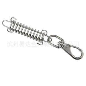 สปริงโช้คอัพสแตนเลสสำหรับสุนัข Eda พร้อมคลิปตาไก่แบบหมุนได้สำหรับสายจูง ทนทาน ใช้งานได้ทั่วไป - Product Image 1