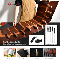 Ensemble de couteaux de chef forgés à la main, manche en bois, acier inoxydable 5Cr15Mov, couteau utilitaire, couteau à découper, couteau à viande, couteau à pain