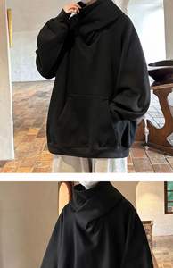 American High Street Heaps Collar Hardshell Hoodie Sweat à capuche pour hommes Winter Plus Fleece Thickened Heavy Stiff - Product Image 5